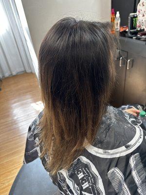 Reverse balyage