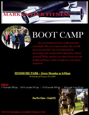 FENIMORE PARK BOOTCAMP