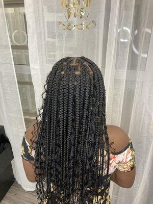 Medium Knotless braids with Goddess