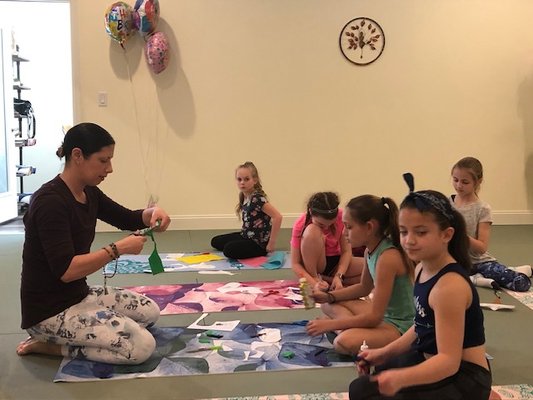 Kids Yoga Party lead by Miss Jill. April 2019