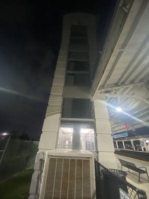 Mowrey northbound elevator, Boca Raton Tri-Rail station (nighttime)