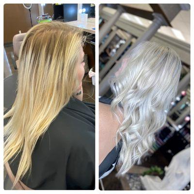 All over highlights and tone $100