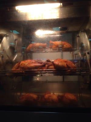 Roasted chickens