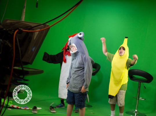 A shark, banana, and dancing squid? Anything is possible at DPMedia camp, even floating penguin squids.