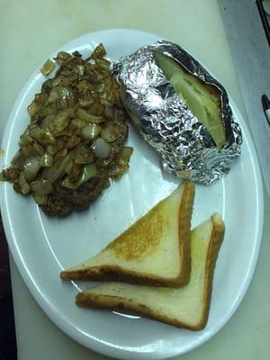 8oz hamburger steak dinner