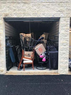 10x30 storage unit being cleaned out: Before