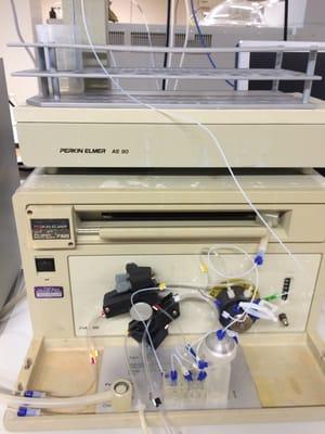 Old model Perkin Elmer for Hg determination ...just like the one I used at Assaigai *sigh*