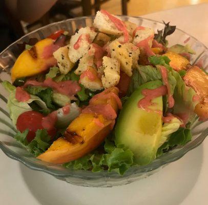 Grilled Peach Salad at C-Tec's  Bistro on the Boulevard