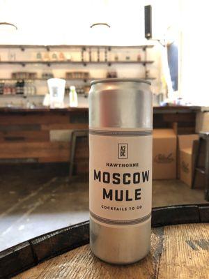 Delicious locally-made Moscow Mule in a can. Recommended.