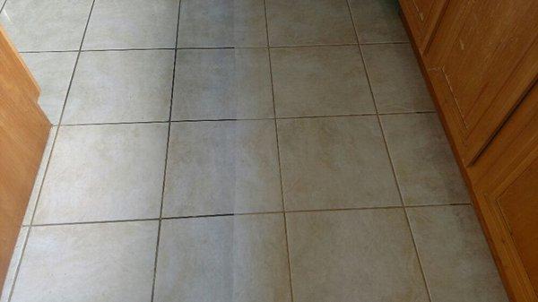 Most people don't realize how dirty their tile and grout really is until they see the results!