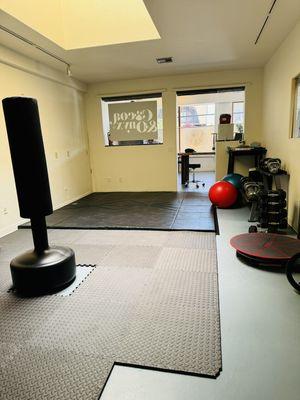 Yoga and stretching room