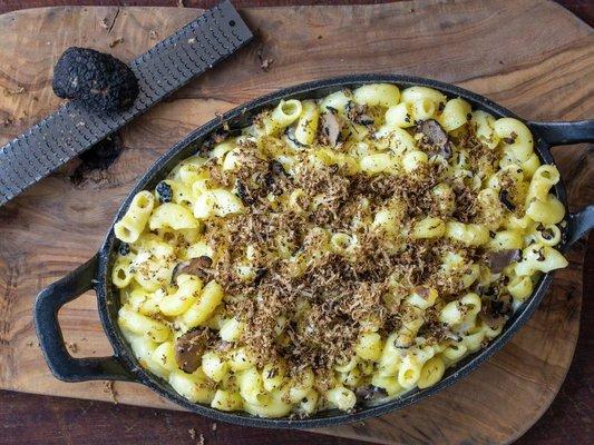 Truffle Mac. With white truffle oil and black truffle shavings