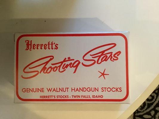 Herrett Shooting Star grips, even had the vintage box!