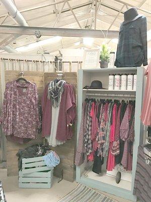 Lyla's Clothng inside The Rustic Warehouse!  Shop trendy boutique clothing!