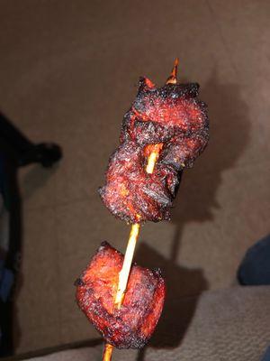 This was supposed to be chicken teriyaki but it's meat on a stick