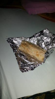 The new sausage burrito, way bigger than I thought