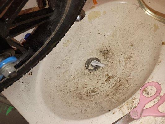 Dirt from washer comes ty sink