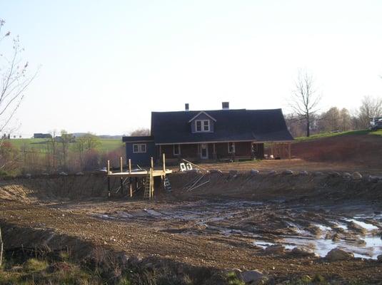 This home was a pleasure to be able to keep the past while adding rooms and a pond to enjoy the private possibilities