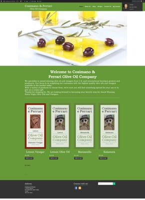 Cosimano e Ferrari Olive Oil E-Commerce Site