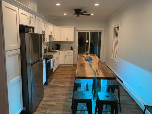 New kitchen with custom Island