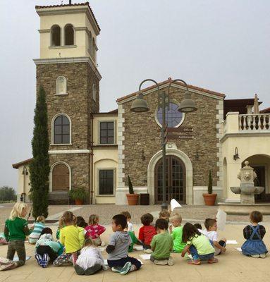 Large group activity drawing our Chapel.