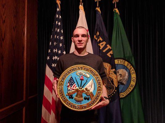 John enlisted as an 89B Ammunition Specialist