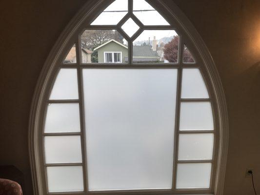 Frosted film to and have privacy from the neighbors