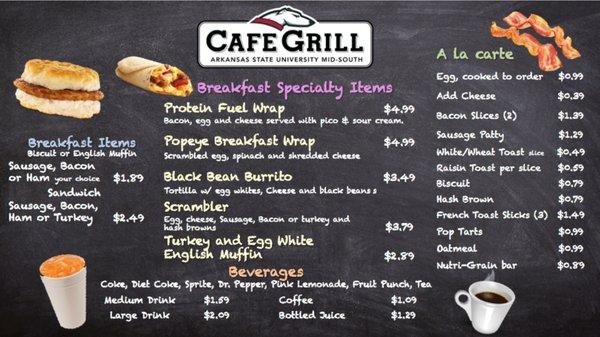 Cafe Grill Menu