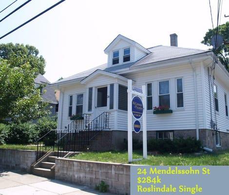 24 Mendelssohn Street Roslindale single ($278k) garage