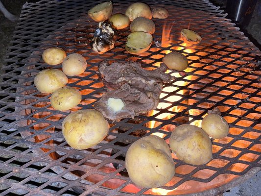 Late night steak and potatoes