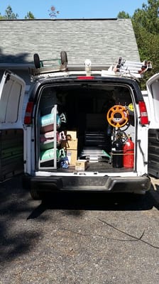 Work vans must be organized to work efficiently.