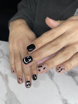 Men's manicure with design