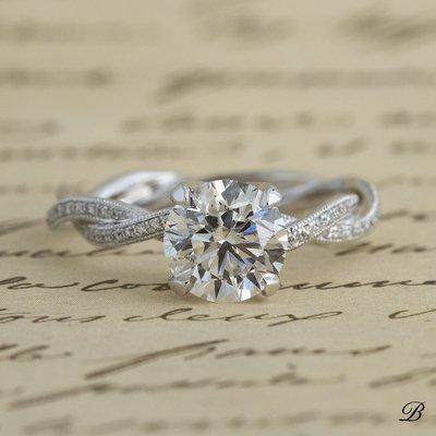 Diamond Twist Engagement Ring