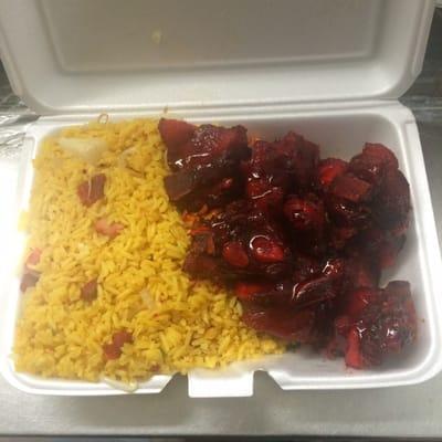 Spare Rib Tips W. Pork Fried Rice