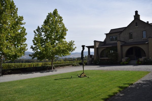 Front drive and entrance to the Steckter house where we were greeted