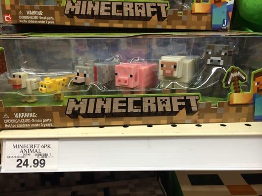 Minecraft vinyl animal pack - Ocelot, pig, duck, wolf, sheep, cow.