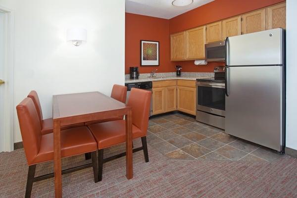 Fully-equipped kitchens include stainless steel appliances, cookware and utensils.