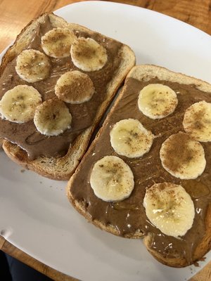 Banana almond toast