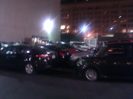 The parking lot at night. #DTLA