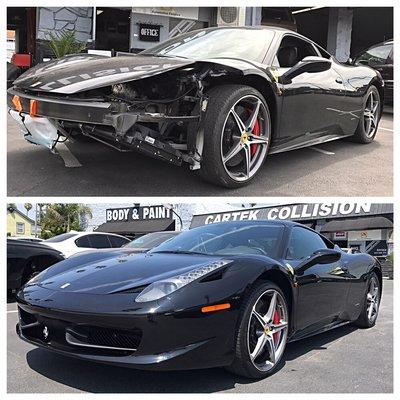 Ferrari 458 before and after