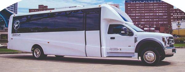 Our luxury white color party bus