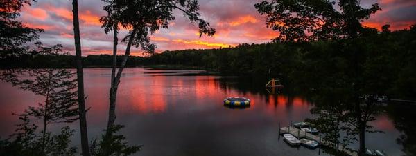 Sunset over Herendeene Lake