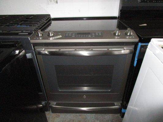 Used Ge Slake stainless steel Glass top range