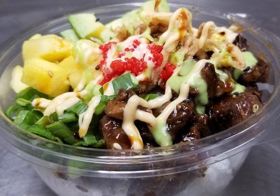 Grilled Steak Teriyaki Poke Bowl