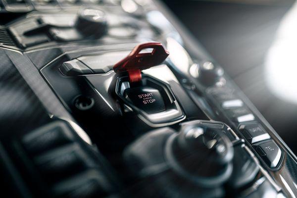 Interior shot of the Lamborghini Aventador SV