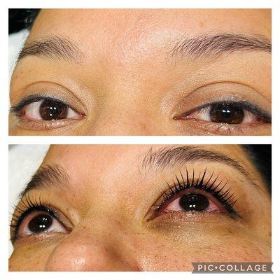 Lash lift and tint