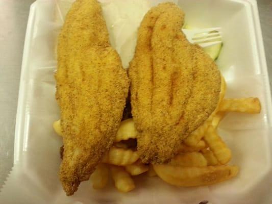 Catfish fillet dinner