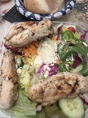 Chicken kabob salad