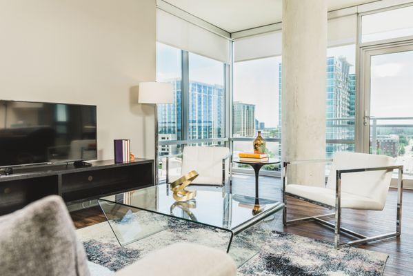 Floor to Ceiling Windows with City Views