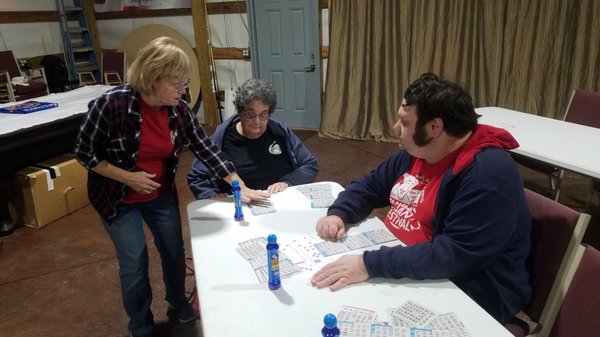 We are at our local Amvets Post 2018 for Bingo night. We haven't done a Bingo together since the 90's. Great family memories!!